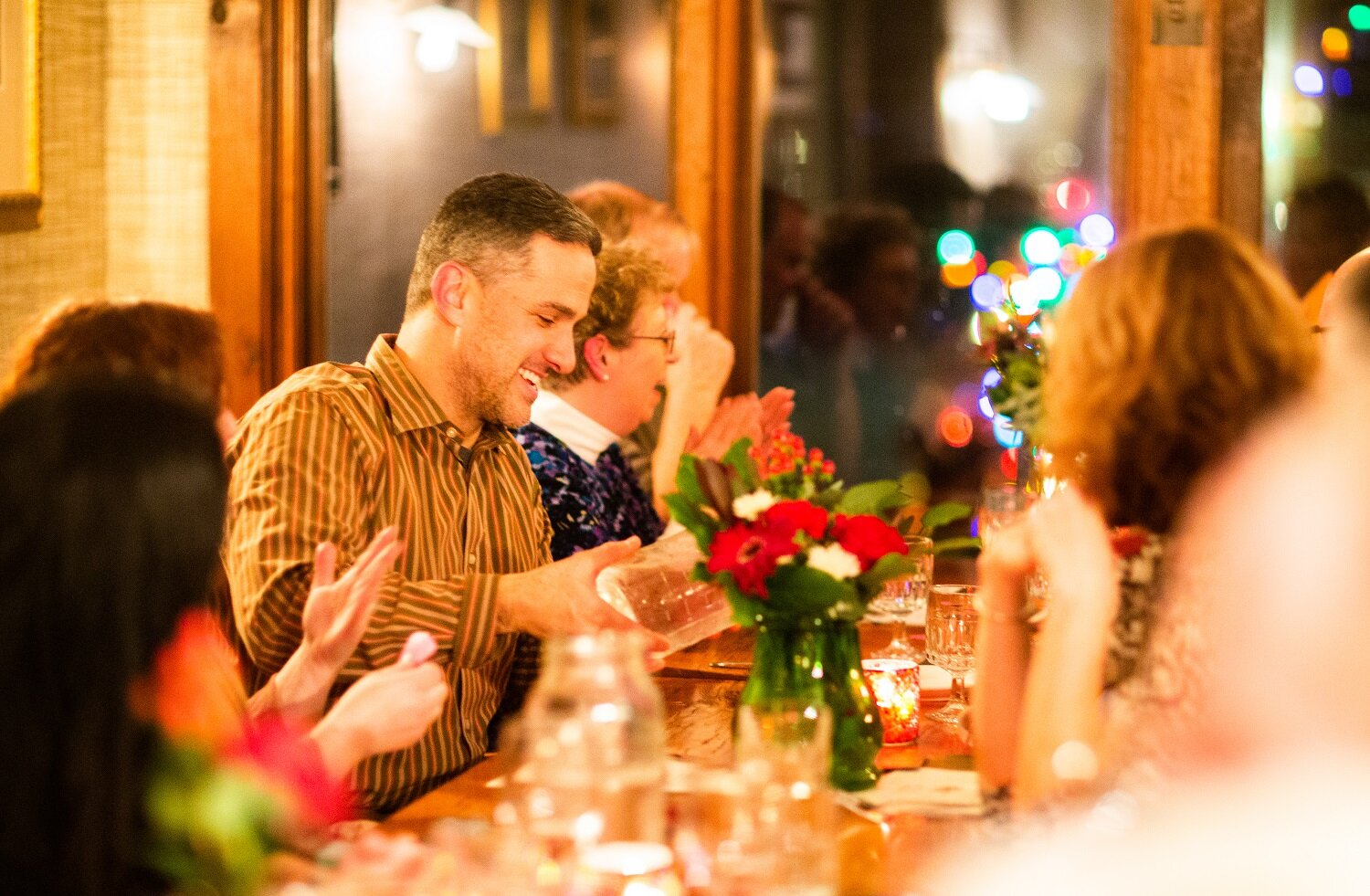 people at table