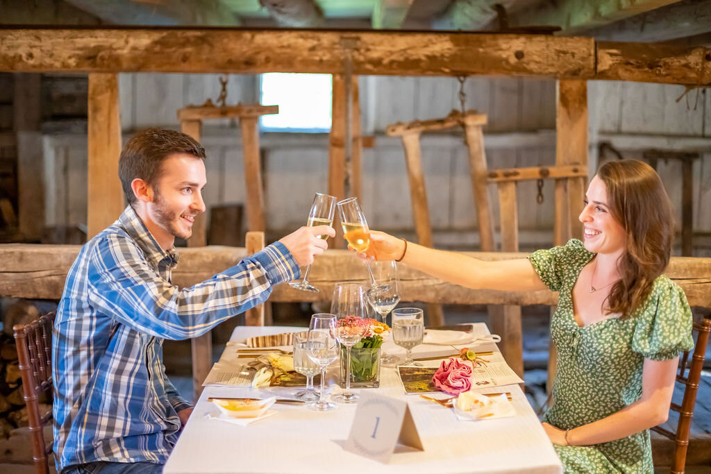 couple toasting